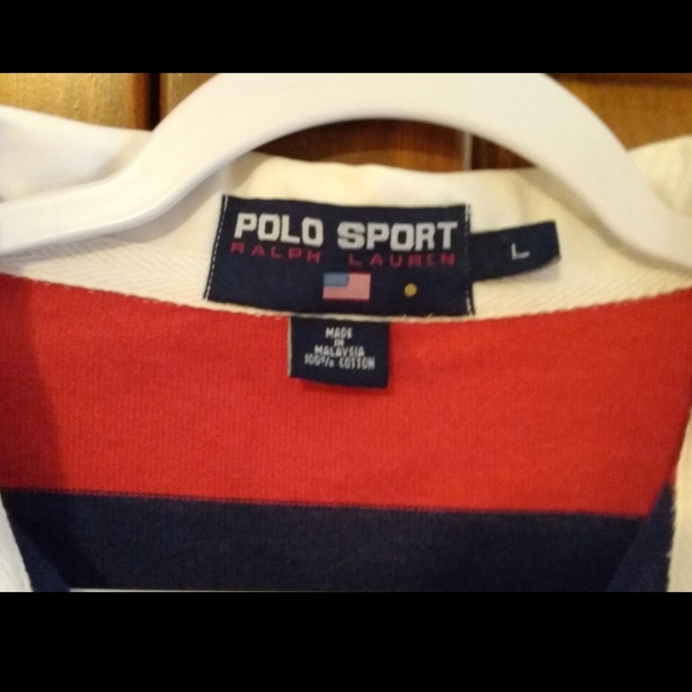 Ralph Lauren Polo Rugby Shirt Vintage 90s L